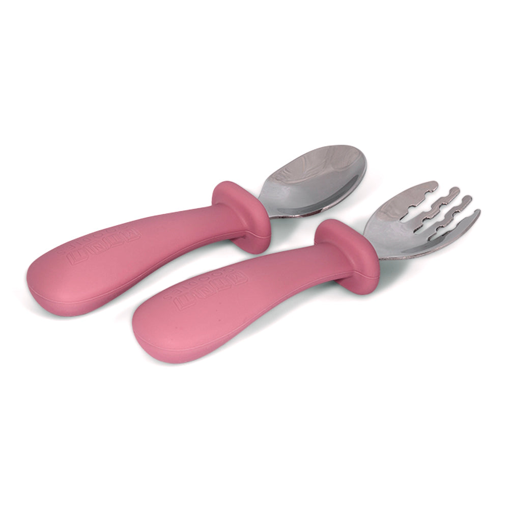 RVS kinderbestekset – ergonomisch peuterbestek dat helpt bij zelfstandig leren eten