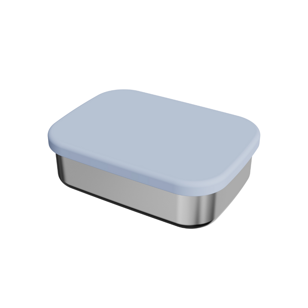 RVS lunchbox beige - duurzame broodtrommel met siliconen vakjes