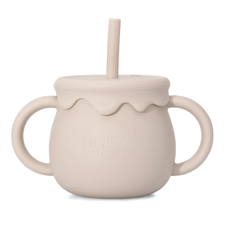 Siliconen drinkbeker met rietje voor baby’s – BPA-vrij en ideaal leren drinken | Mini Goodies
