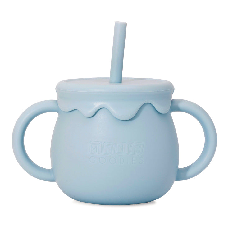 Siliconen drinkbeker met rietje en handvatten – makkelijk vast te houden door kleine handjes | Mini Goodies