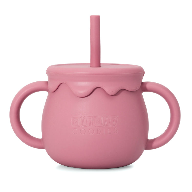 siliconen drinkcup met flexibel rietje – veilig en duurzaam | Mini Goodies