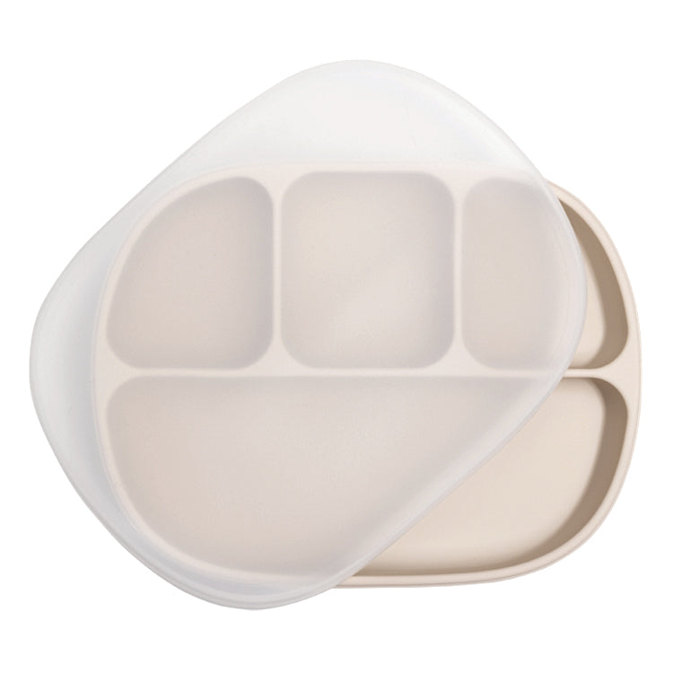 Siliconen babybord met zuignap en vakjes – praktisch eetbordje van Mini Goodies