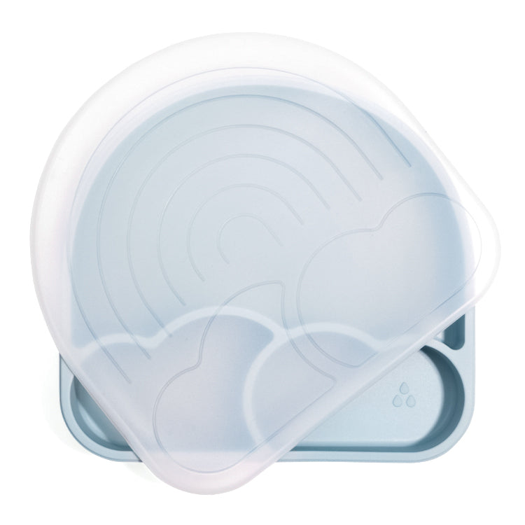 Siliconen regenboogbord voor baby’s – met sterke zuignap en kindvriendelijke indeling