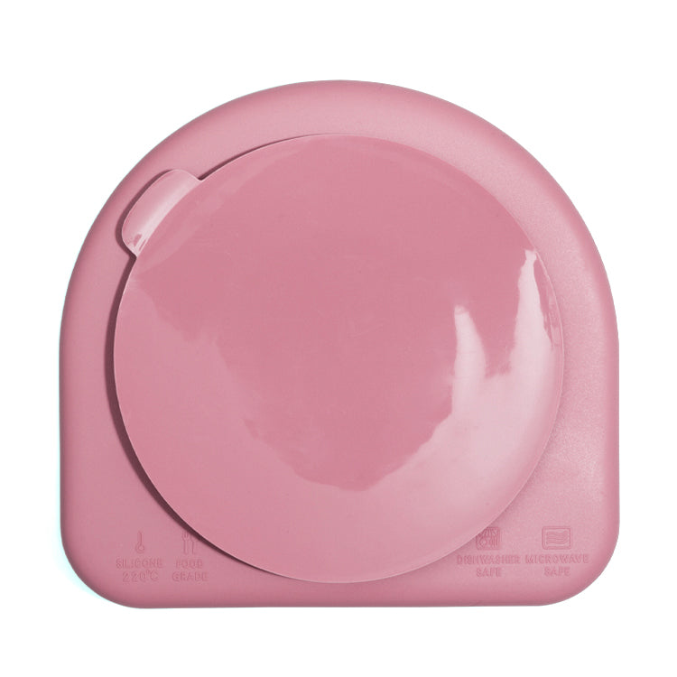 Regenboog babybord met zuignap – siliconen bordje voor peuters en kleuters van Mini Goodies