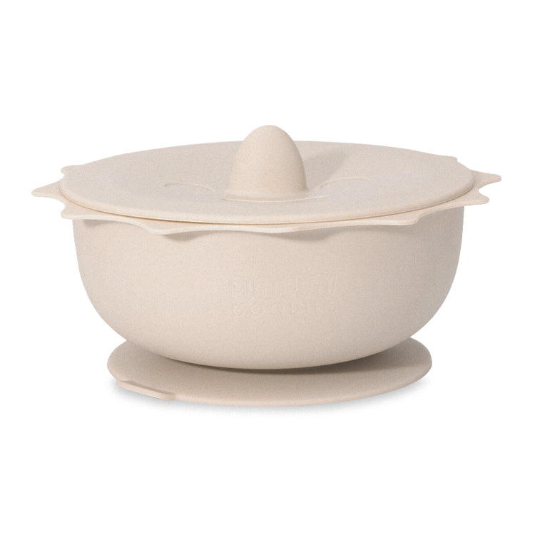 Siliconen kinderkom met sterke zuignap en deksel – ideaal voor baby’s | Mini Goodies