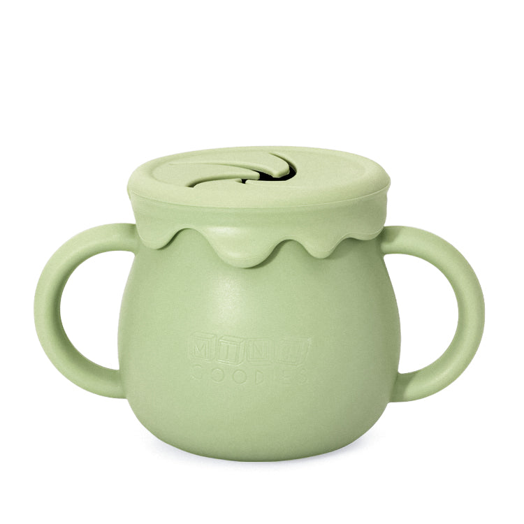 Multifunctionele siliconen drinkbeker en snackbeker in één – ideaal voor onderweg